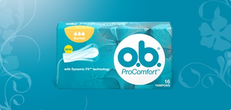 Imagem de uma embalagem de O.B.® ProComfort™.